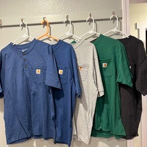 Lots of 5 mens Carhartt work tshirts. Loose Fit Lg.